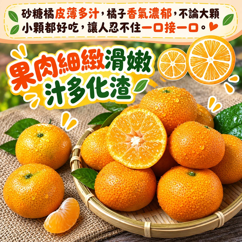 苗栗蕉埔砂糖橘禮盒3斤 1盒/2盒/4盒/8盒  預購12/15開始陸續出貨
