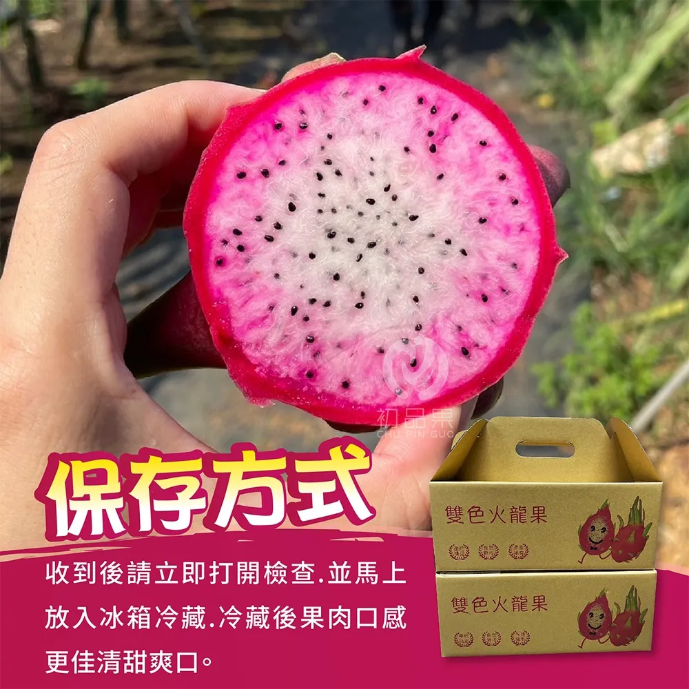 南投夢幻雙色火龍果6斤/10斤_如冰淇淋般甜蜜口感(預購6/10起開始陸續出貨)