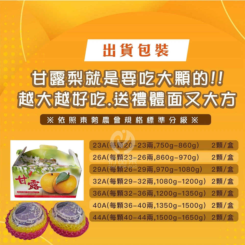 台灣寶島甘露梨禮盒2顆/盒(中秋禮盒/企業送禮/好友揪團/大量訂購) 8/1起開始陸續出貨