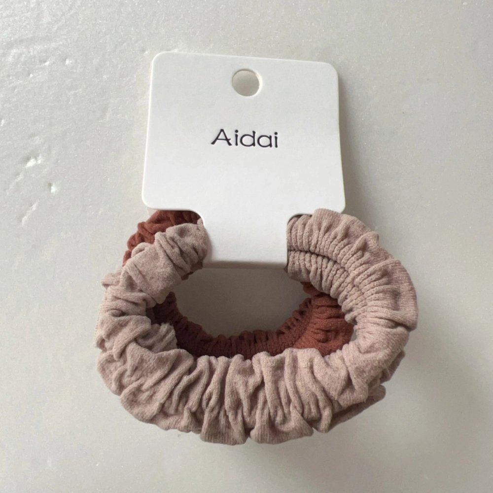 AIdAI寬版緊實毛巾圈2入-咖色系