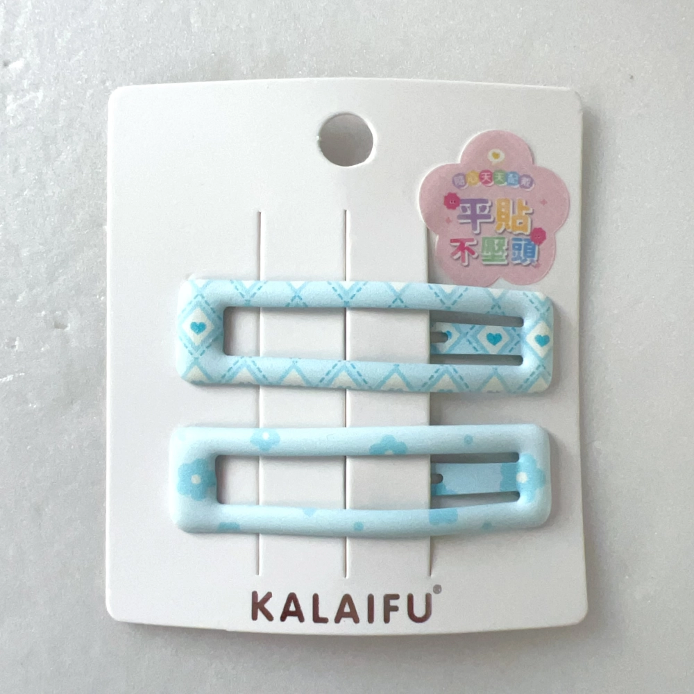 KALAIFU繪．BB夾2入-方-藍小花