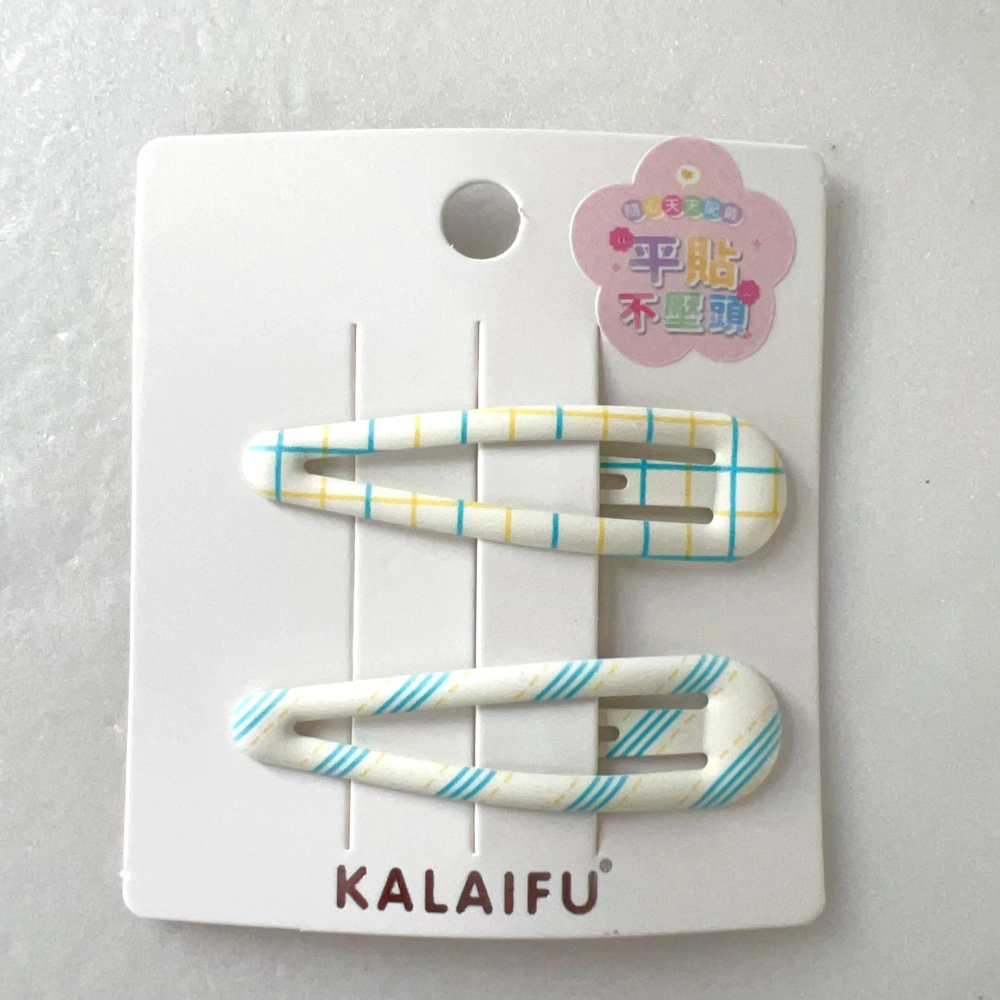 KALAIFU繪．BB夾2入-水滴-海邊黃藍