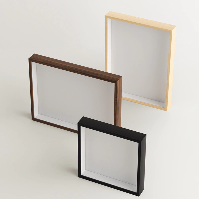 立體中空A3 A4相框空框掛牆木質乾燥花蝴蝶標本框手工diy擺台多種規格畫框台灣出貨