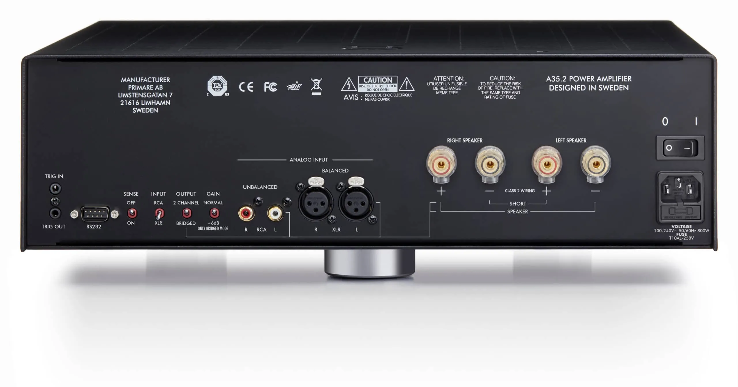 瑞典PRIMARE A35.2 立體聲 後級擴大機 請來電洽詢