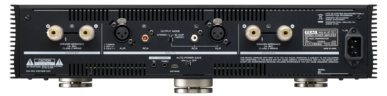 日本TEAC AP-701 立體聲功率後級擴大機