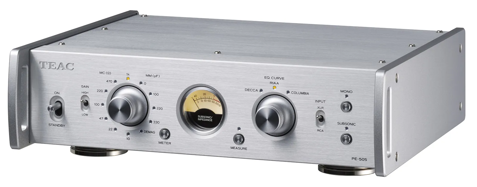 日本TEAC PE-505 雙單聲道、全平衡輸入/輸出電路配置 唱頭放大器