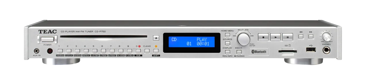 日本TEAC CD-P750 超薄吸入式 CD錄音播放器  AM/FM/藍牙/CD/SD/USB