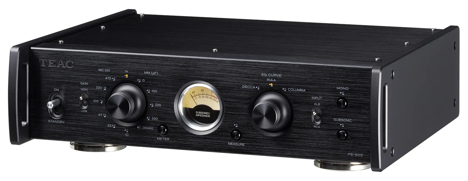 日本TEAC PE-505 雙單聲道、全平衡輸入/輸出電路配置 唱頭放大器