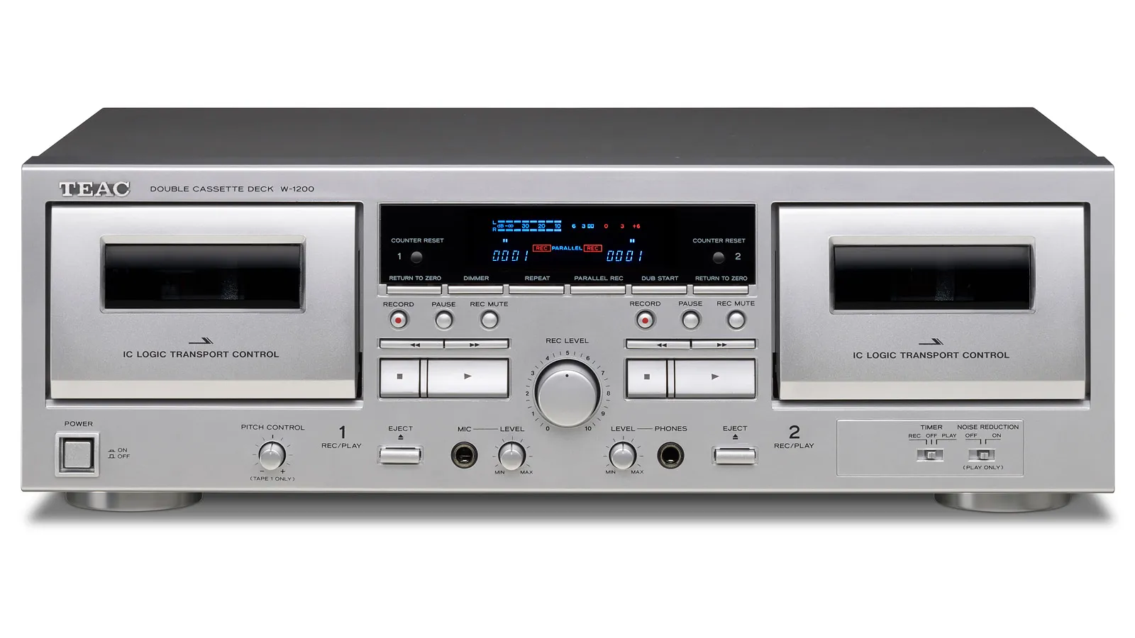 日本TEAC W-1200 雙卡式錄音機 配有 USB / 麥克風混音功能 卡拉OK