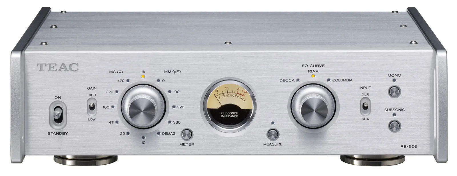 日本TEAC PE-505 雙單聲道、全平衡輸入/輸出電路配置 唱頭放大器