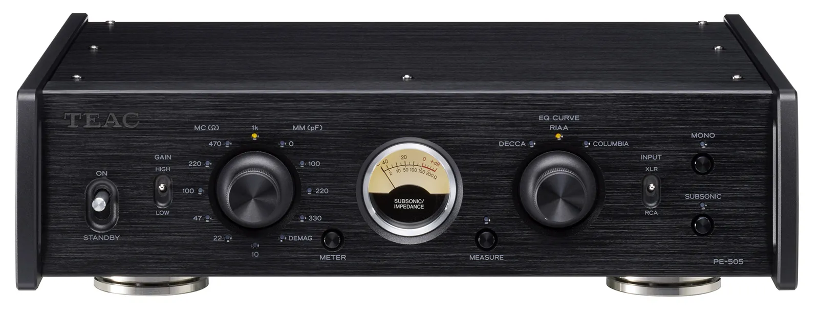 日本TEAC PE-505 雙單聲道、全平衡輸入/輸出電路配置 唱頭放大器