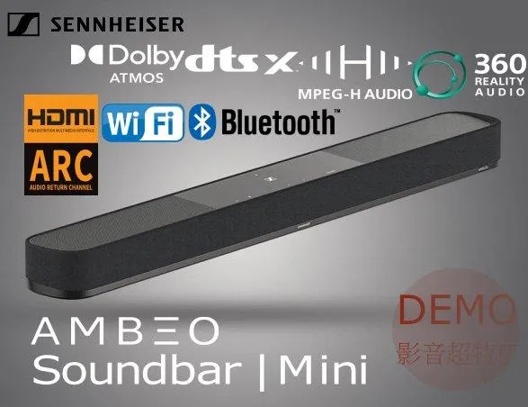德國Sennheiser AMBEO Soundbar Mini 7.1.4 環繞家庭劇院   請來電洽詢 