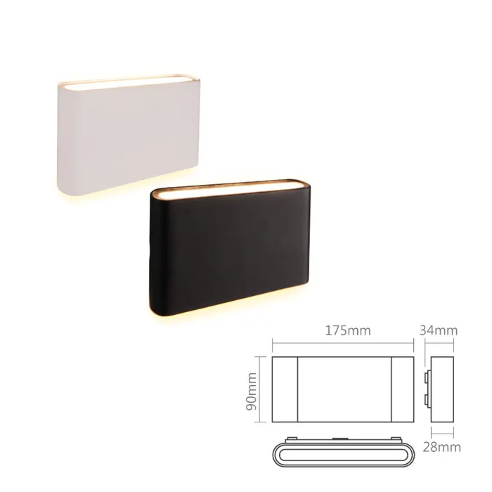 舞光 LED 11W 薄朗壁燈 上下投光 室內壁燈 玄關燈 樓梯燈 D-26022 D-26022-BK