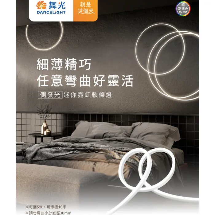 舞光 迷你霓虹DC24V軟條燈-側發光一捆五米 可任意剪裁 驅動器另購 D-35NT24V9SI