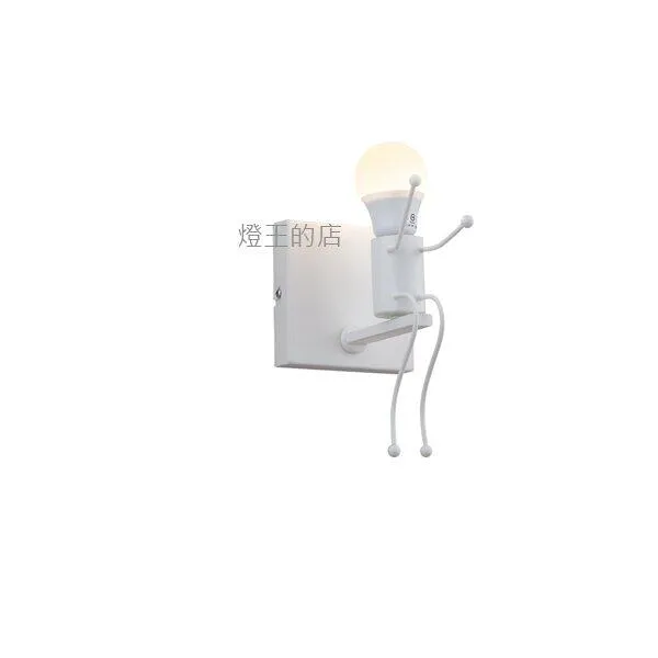 柏拉圖 人型造型壁燈 走道燈 玄關燈 床頭燈 黑色LS5071-2 白色 LS5071-1