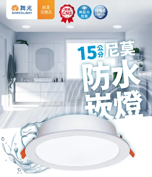 舞光LED 16W尼莫防水崁燈 崁入孔15公分(OD-15DON16)防塵 防水IP66 白光 黃光 全電壓