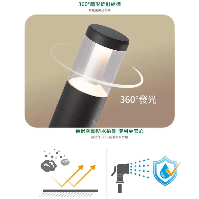 舞光LED 11W喬治草皮燈 50公分/80公分 戶外燈 步道燈 路燈 3000K 全電壓 E-3207