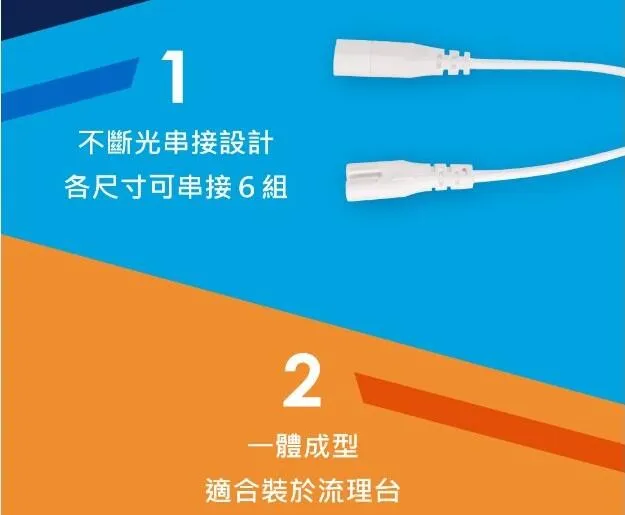 舞光LED T5 1尺/2尺/4尺 一體式支架燈 層板燈附開關&插頭線 廚櫃燈 LED-T5BA1流理台燈