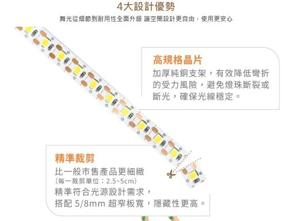 舞光 DC24V 室內鋁槽專用軟條燈 一捆5米 驅動器另購 D-35NA24V16R1 (無配件包)