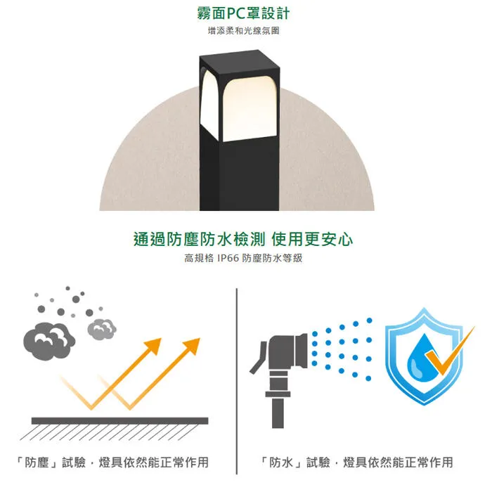 舞光 查理草皮燈 戶外燈 庭園燈 30公分/50公分 附LED-E27-6.5W燈泡 E-3206