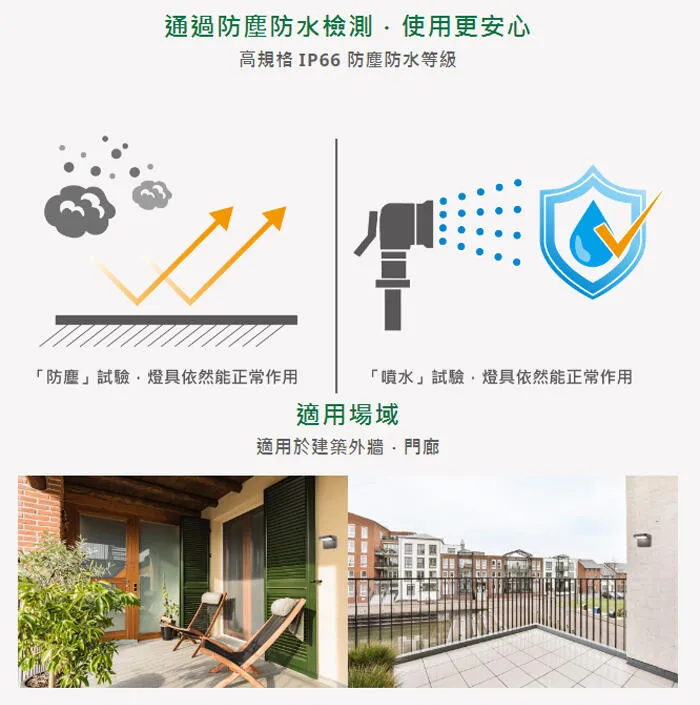 舞光 LED13W 貝拉防水壁燈 走道燈 可調角度 戶外壁燈 庭園燈 走道燈 E-2354