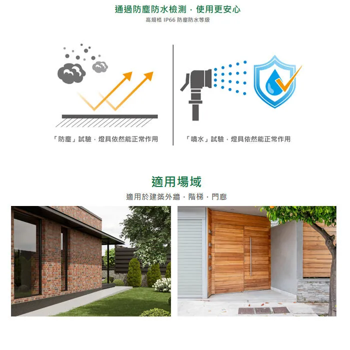 舞光 LED 4W 柔伊/圓點防水壁燈 戶外壁燈 庭園燈 IP66戶外壁燈 E-2377 E-2359