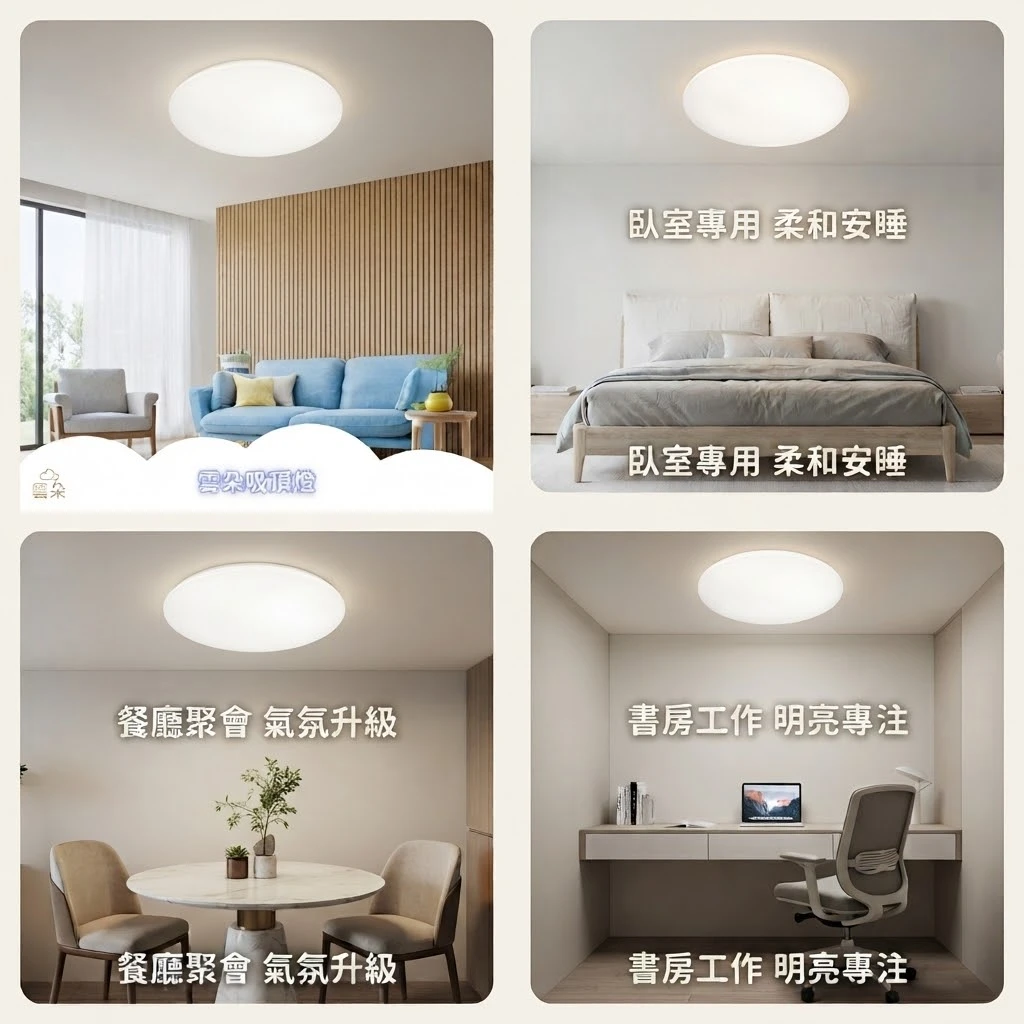 舞光雲朵 LED 50W 超薄型 單色 非調光吸頂燈(D-CEN50DR2白光 D-CEN50NR2自然光 D-CEN50WR2黃光)三種色溫可選