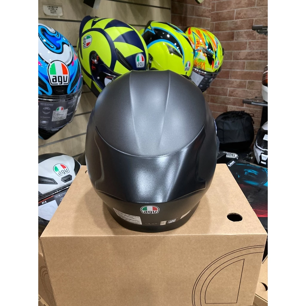 AGV K3 MATT BLACK 消光黑 素色 內墨片 全罩安全帽 亞洲版 公司貨 附鴨尾