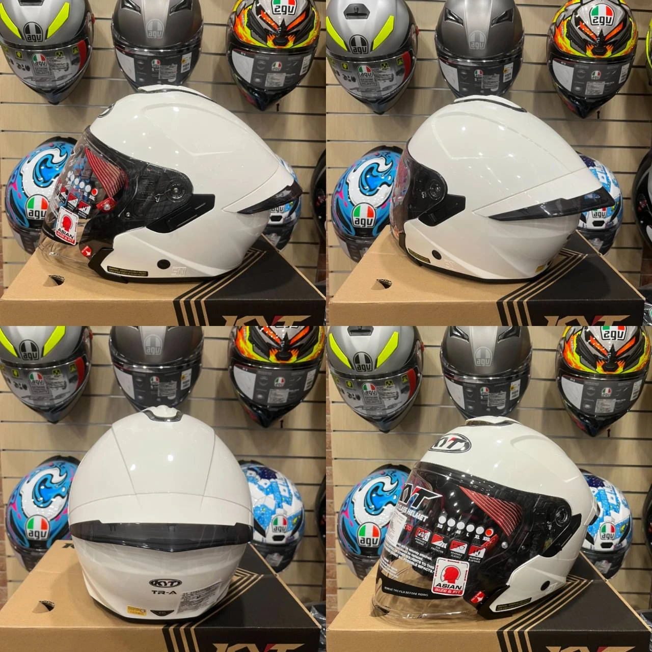 KYT TR-A 素色 RA-03 白 3/4罩安全帽 公司貨 TRA