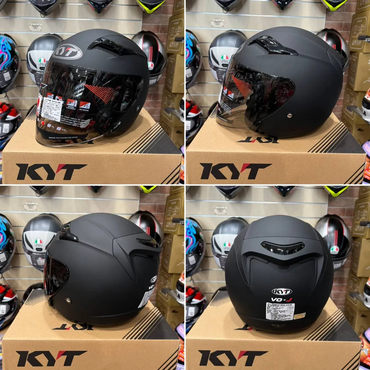 KYT VO-J 素色 珍珠白 消光黑 小帽體 輕量化 安全帽 排齒插扣 公司貨 VOJ