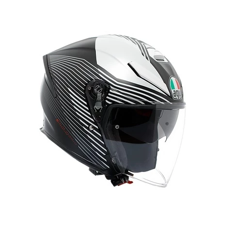 AGV K5 JET EVO CONTROL 消光黑白 3/4半罩 內墨片 金屬排扣 亞版 公司貨 現貨