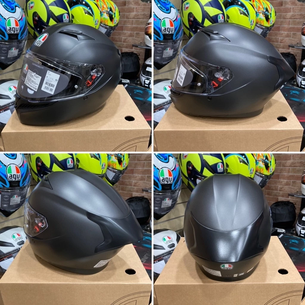 AGV K3 MATT BLACK 消光黑 素色 內墨片 全罩安全帽 亞洲版 公司貨 附鴨尾