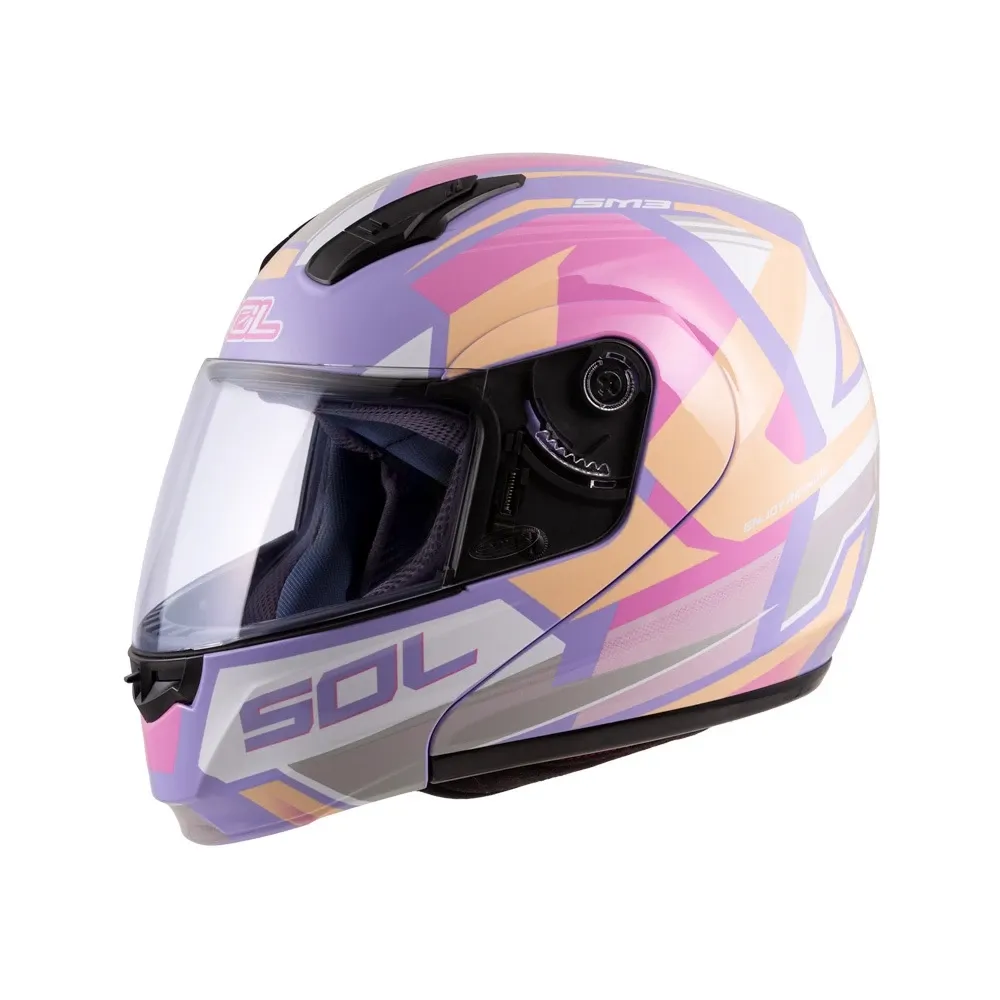 SOL SM-3 原子動力 紫/粉黃 可掀式 可樂帽 汽水帽 SM3