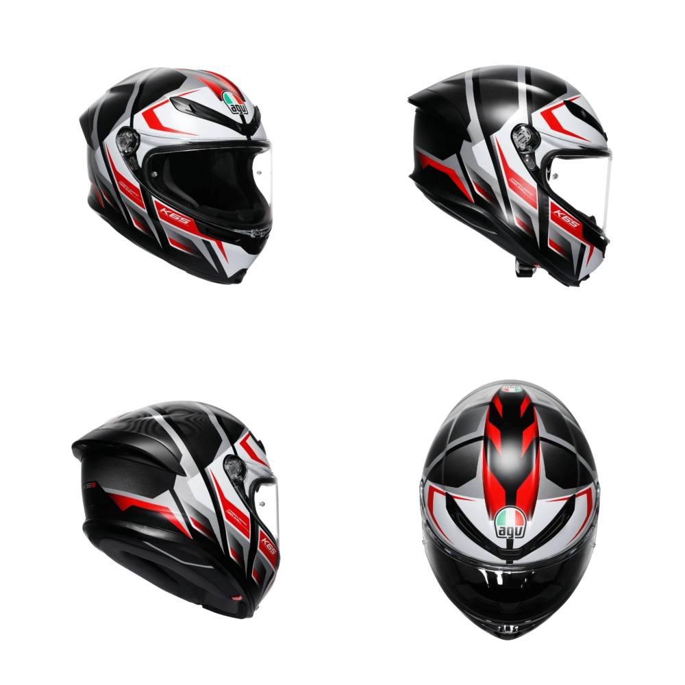 AGV K6 S KARVE 消光黑白紅 公司貨 亞洲版 碳纖維 全罩安全帽 新款 K6S 輕量 大鴨尾