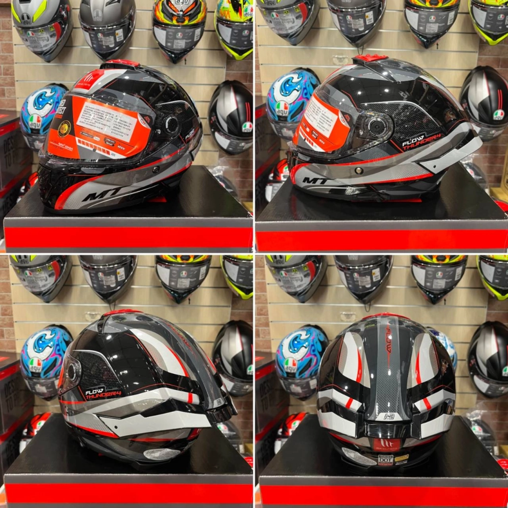 西班牙 MT THUNDER 4 SV 雷神4 黑灰紅洪流 全罩 安全帽 進口帽 亞版 公司貨