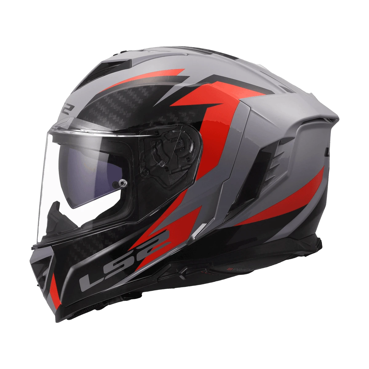 西班牙 LS2 FF818 STORM III DYNAMO亮灰紅 複合材質 內墨鏡全罩安全帽 亞洲版公司貨