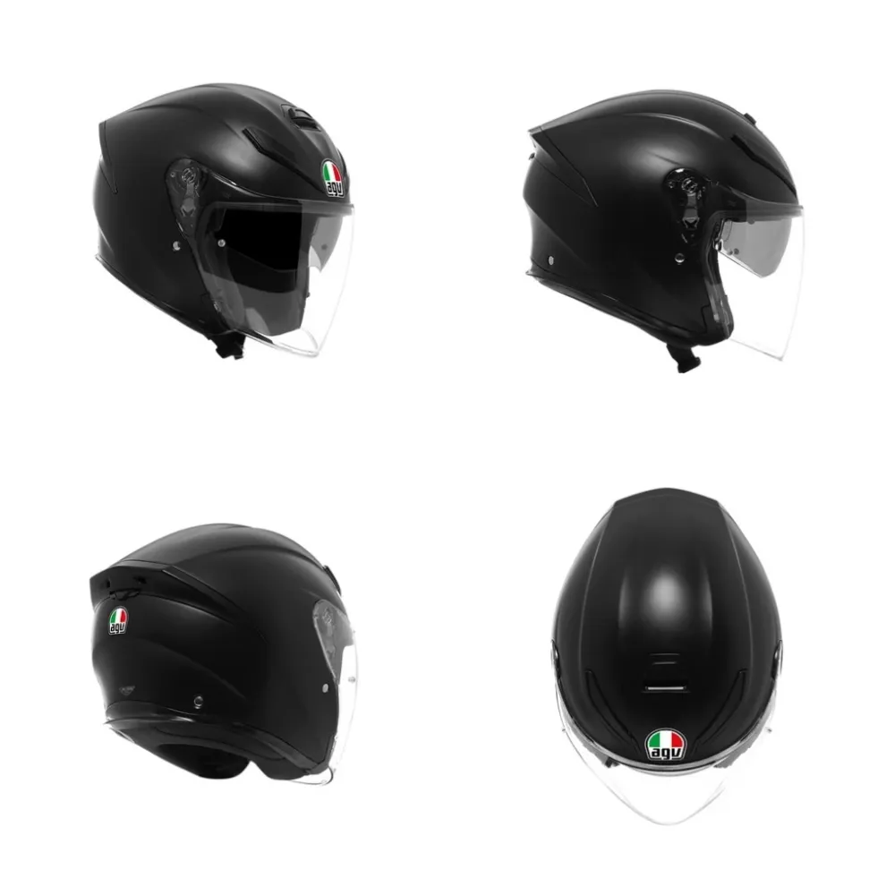 AGV K5 JET EVO MATT BLACK 消光黑 3/4半罩 內墨片 金屬排釦 亞版 公司貨 現貨