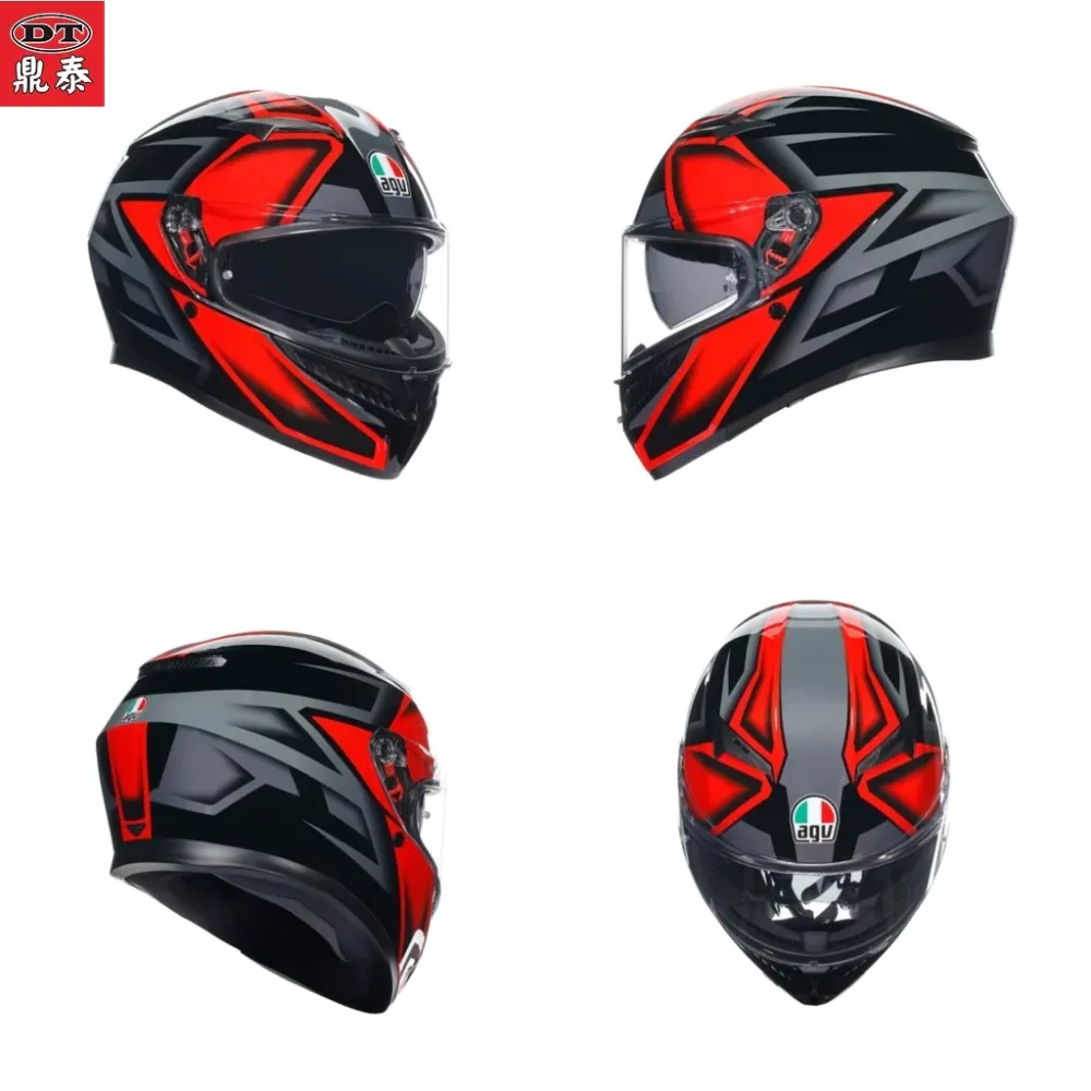 AGV K3 COMPOUND BLACK RED 亮黑紅 內墨片 全罩安全帽 亞洲版 公司貨 附鴨尾