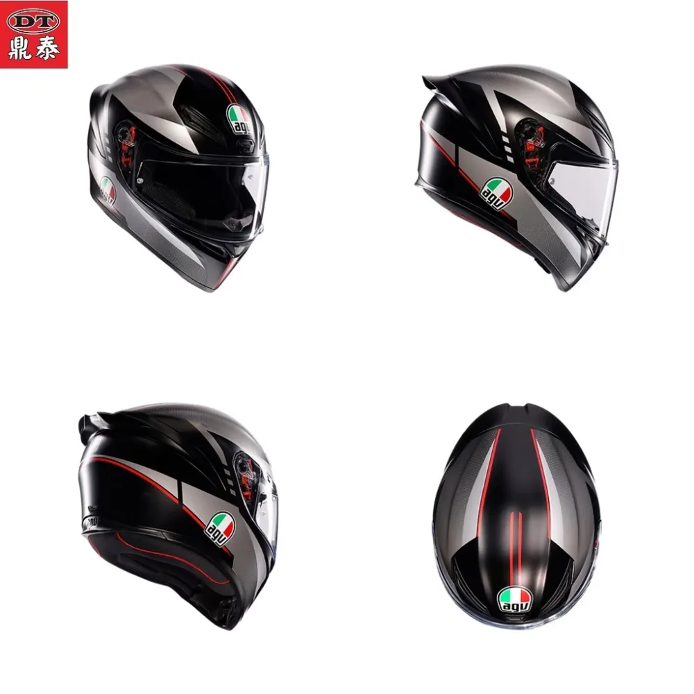  AGV K1-S LAP 消光黑/灰/紅 彩繪 全罩安全帽 K1S 亞洲版 公司貨