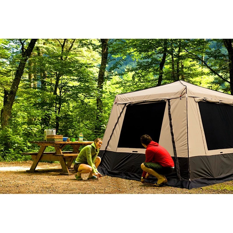 BIG LION威力屋 320客廳天幕兩用帳篷 BL-320〈米白＋鐵灰配色／黑膠款〉《EcoCamp艾科戶外│中壢》