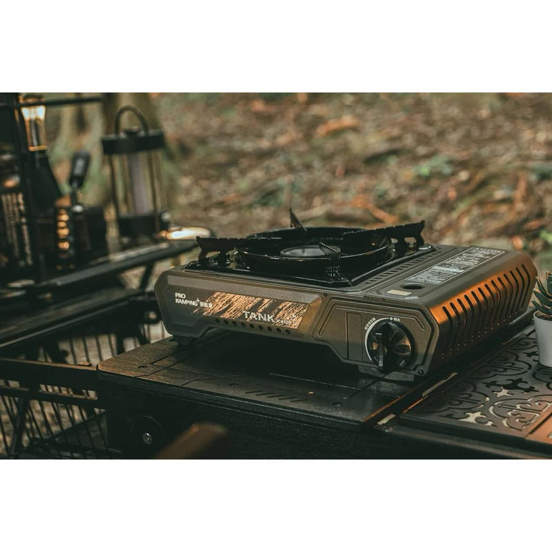 領航家PRO KAMPING TANK高功率瓦斯爐II代-軍綠色X-4000II「EcoCAMP艾科戶外」
