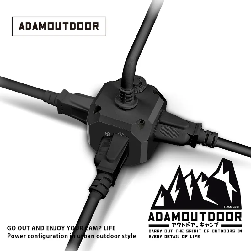 ADAMOUTDOOR｜極限方塊PD氮化鎵35W多功能USB延長線 黑