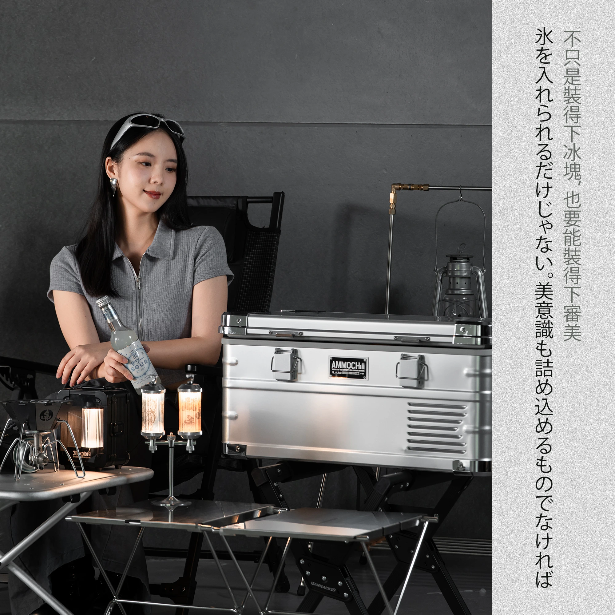 AMMOCHILL 20L 銀色 雙槽單溫控車載行動冰箱
