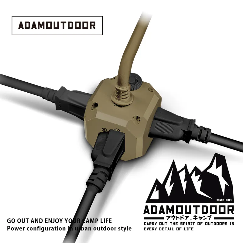 ADAMOUTDOOR｜極限方塊PD氮化鎵35W多功能USB延長線 沙漠色