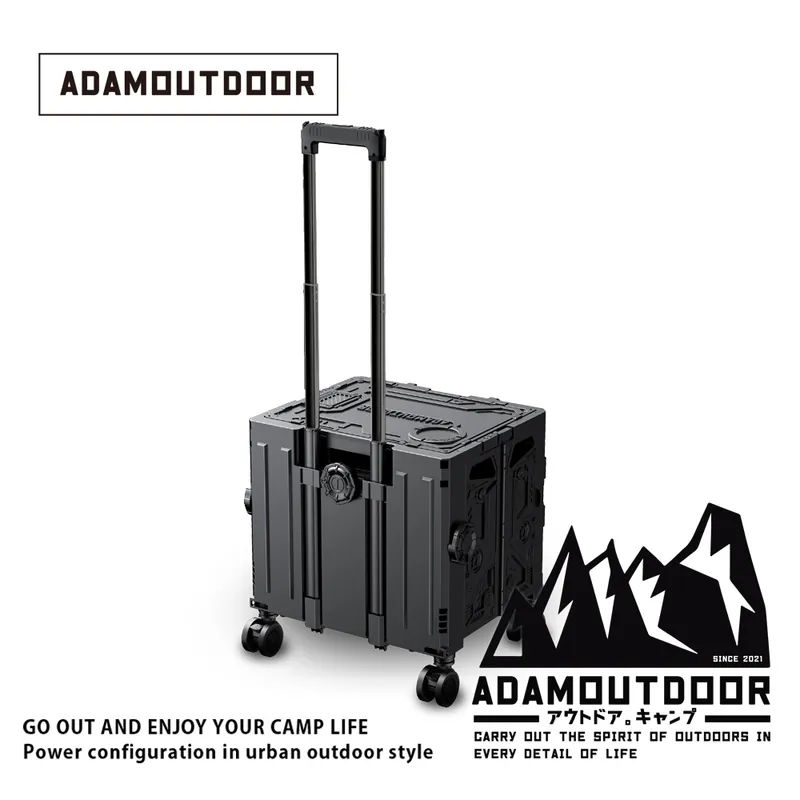 ADAMOUTDOOR｜旅行摺疊購物車 黑色