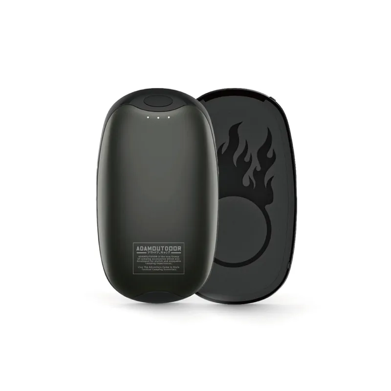 ADAMOUTDOOR｜USB充電式磁吸雙入組 掌心暖爐 黑色