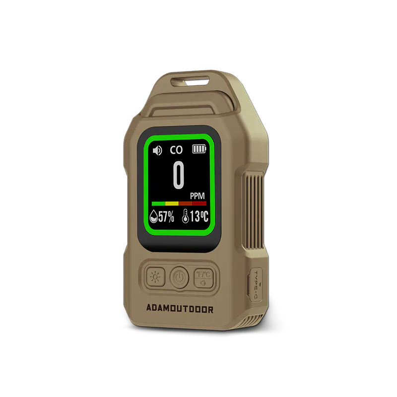 ADAMOUTDOOR｜攜帶式一氧化碳偵測警報器 沙漠色【現貨】