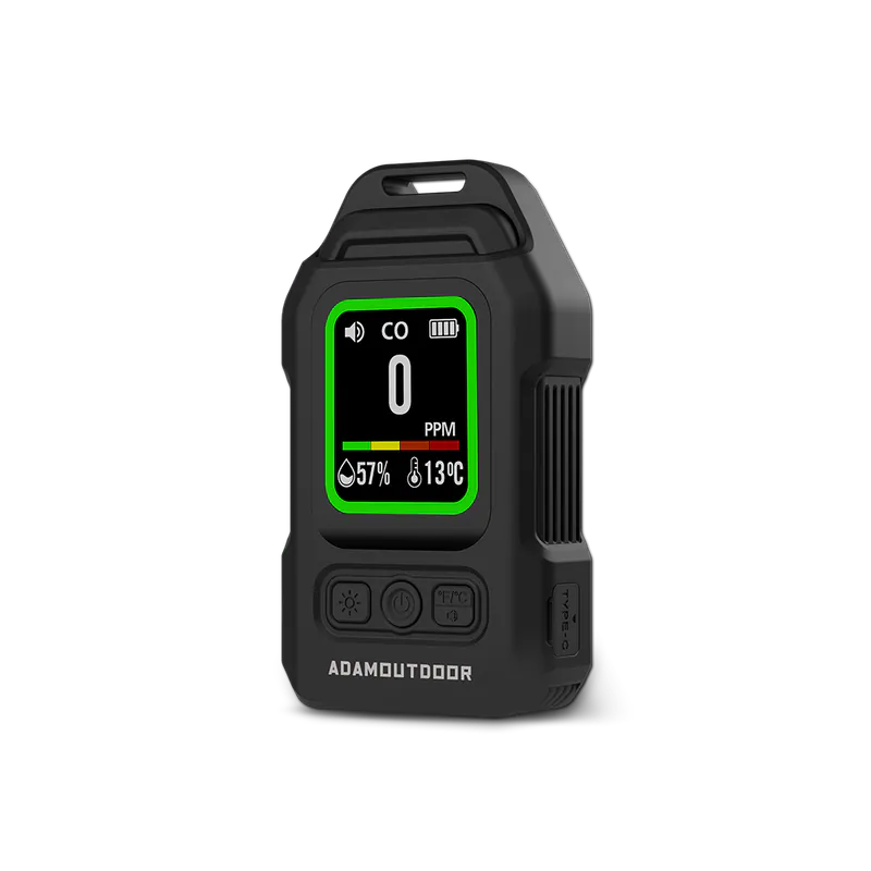ADAMOUTDOOR｜攜帶式一氧化碳偵測警報器 黑【現貨】