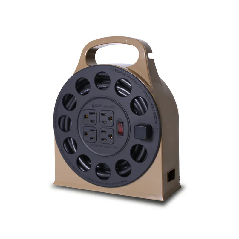ADAMOUTDOOR｜4座3PIN輪座式延長線10.5M 沙漠色