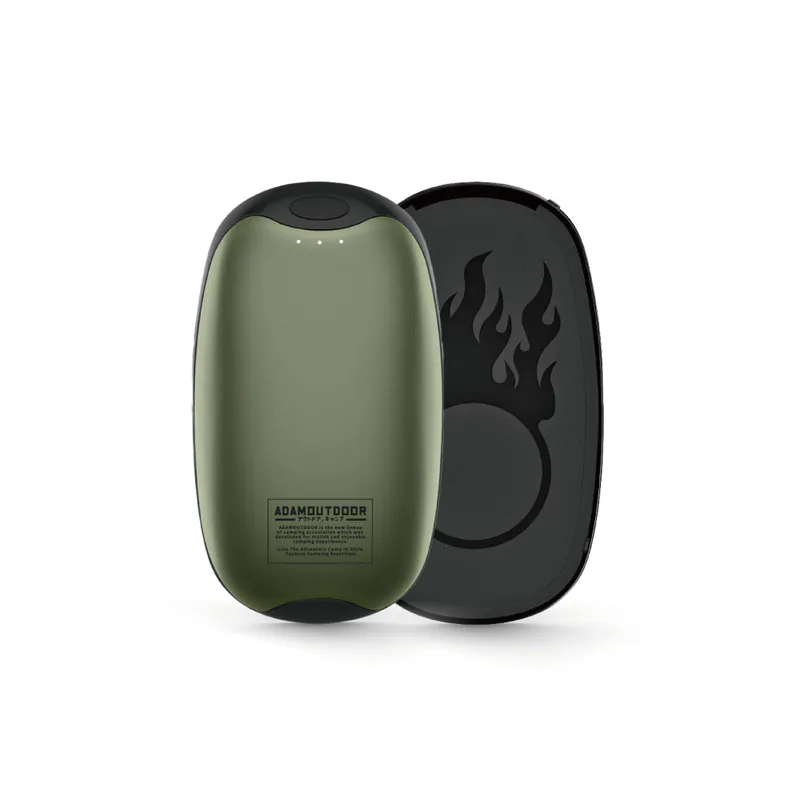 ADAMOUTDOOR｜USB充電式磁吸雙入組 掌心暖爐 軍綠色